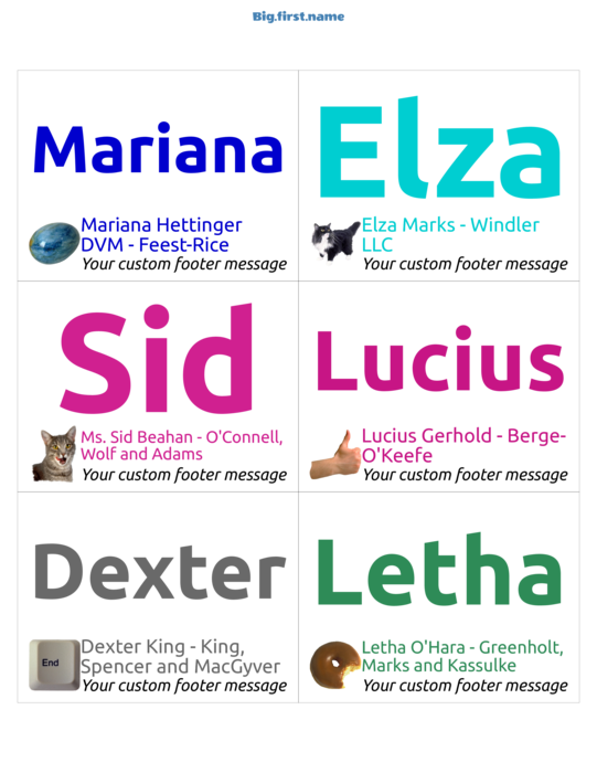 nametag name badge design Bold Colours with Avatar
