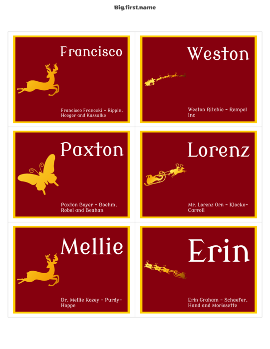 nametag name badge design Christmas Badge Deluxe
