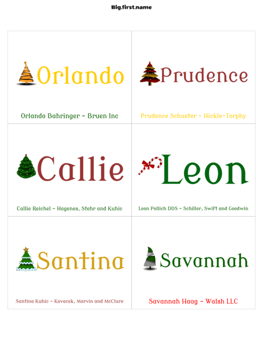 nametag name badge design Christmas Dinner