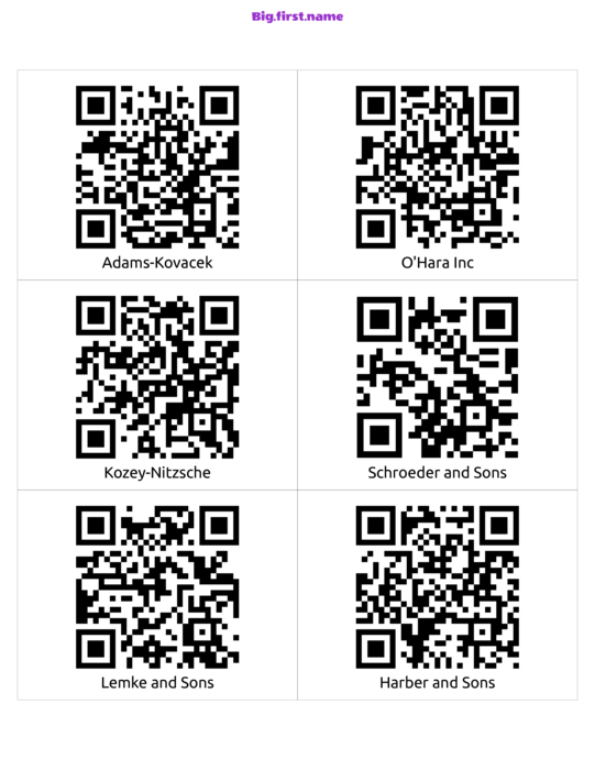 nametag name badge design QR-Code Label