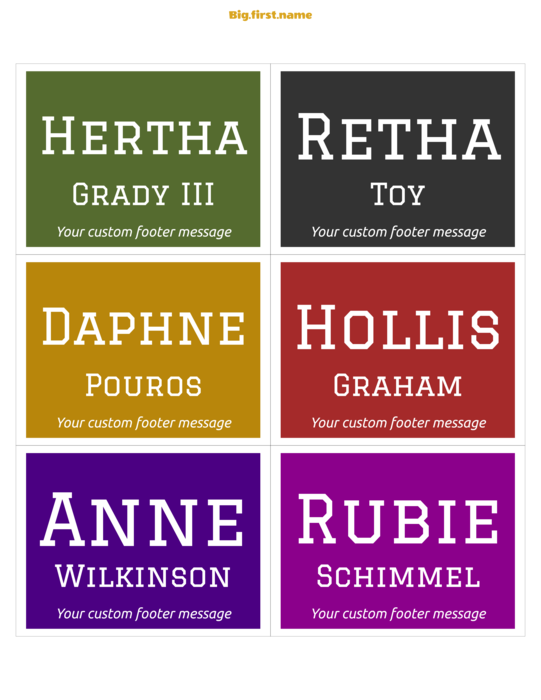 nametag name badge design College Reunion 