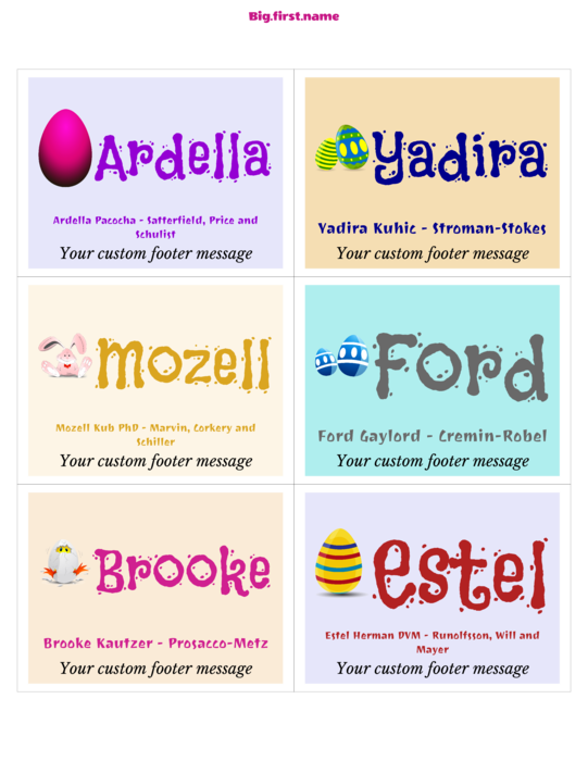 nametag name badge design Happy Easter Celebration