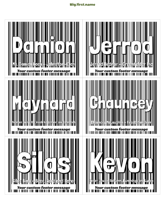 nametag name badge design BarCoded