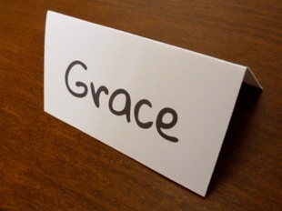 Wedding Name Place Card template design