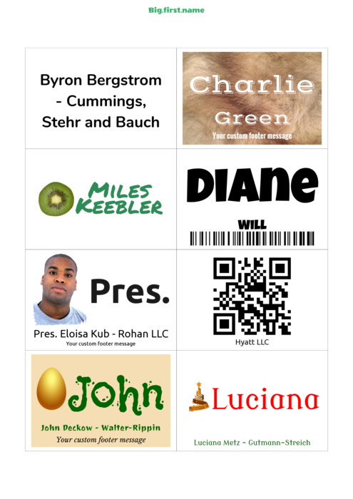 nametag name badge template for Durable 1456, 8003, 8106, 8135, 8136, 8138, 8139, 8181, 8603, 8612 Compatible Template