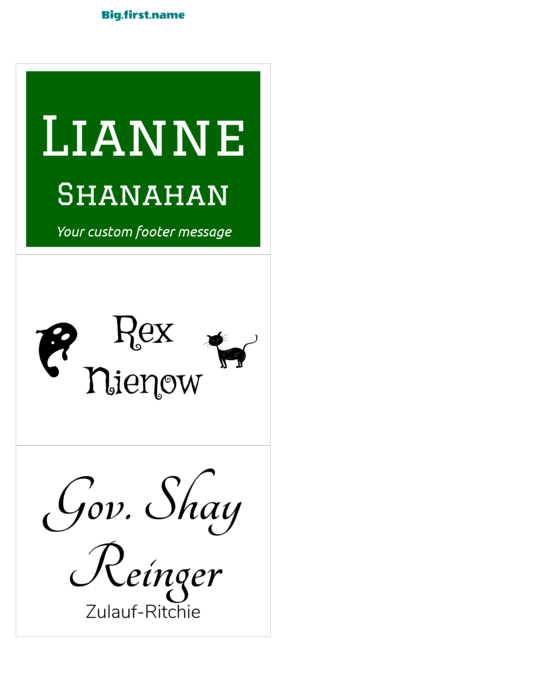 nametag name badge template for Very 74520 Name Badge Inserts Compatible Template