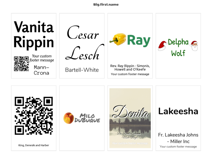 nametag name badge landscape template for Post-it Name Badge Adhesive Labels 2800-M 2800-N 2800-O Compatible Template