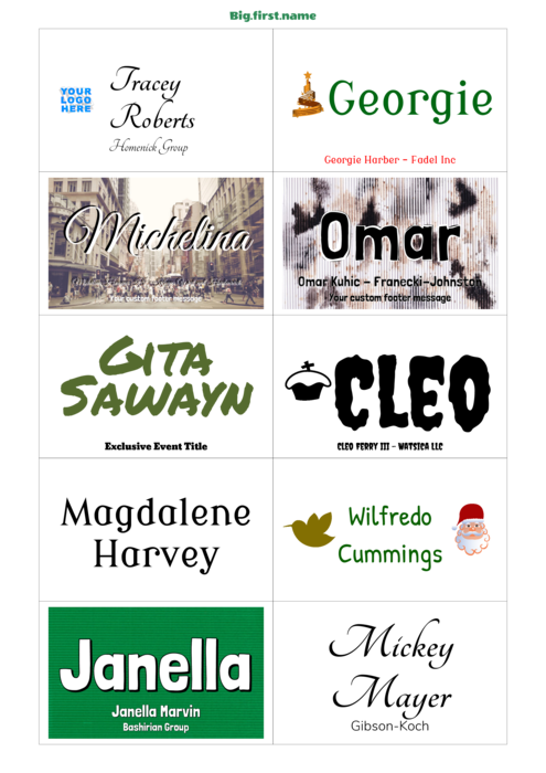 nametag name badge template for EziTag systems INS9055 Compatible Template