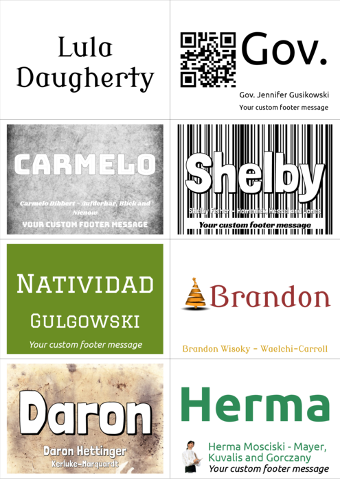 nametag name badge template for EziTag systems INS10574W Compatible Template