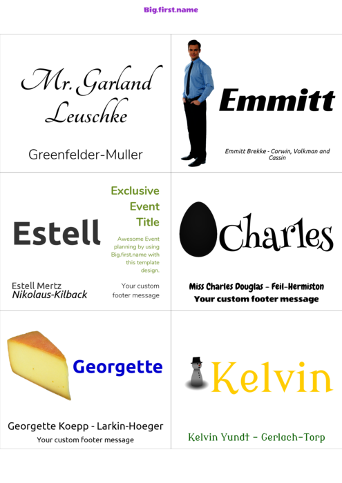 nametag name badge template for EziTag systems INS10585 Compatible Template