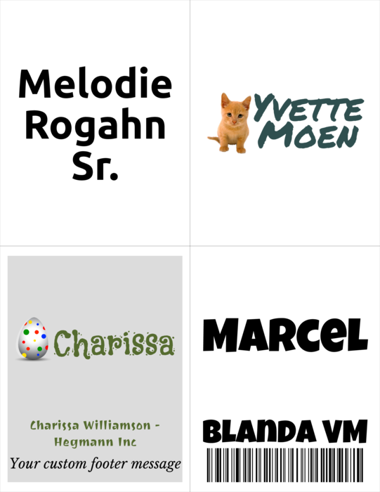 nametag name badge template for Very 3256, 3263, 33380, 3377, 3380, 3381, 5689, 8383, 8387, 8577 Compatible Template
