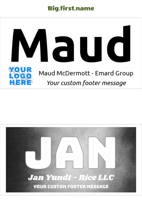 nametag name badge template for Very 2225, 5444 Compatible Template