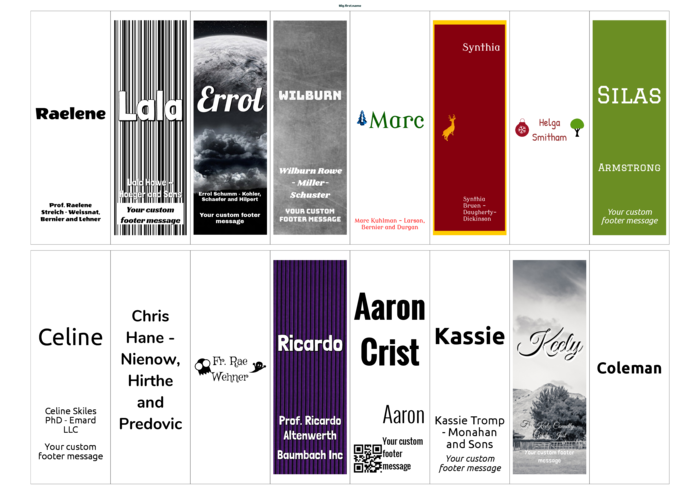 nametag name badge landscape template for Very L7162, J8162 Compatible Template