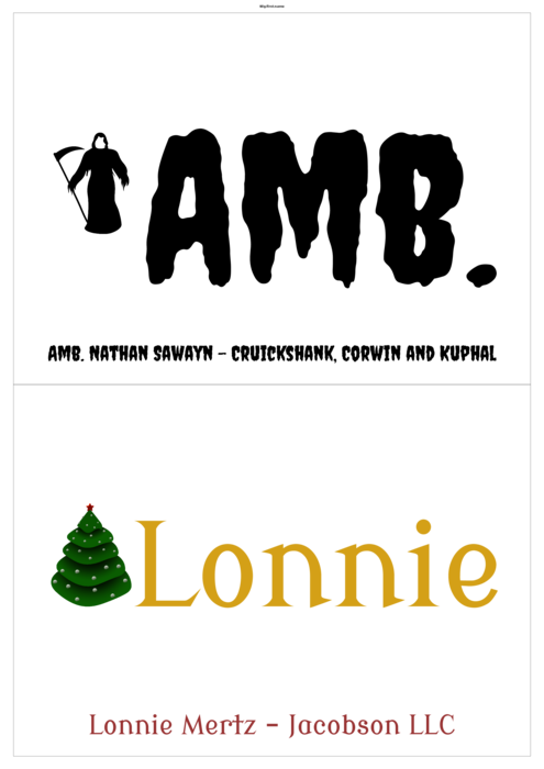 nametag name badge template for Very L7168, J8168 Compatible Template