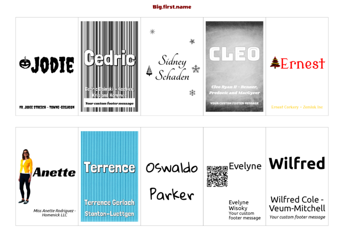 nametag name badge landscape template for Very C32010, C32011, C32012, C32014, C32020, C32040, C9362 Compatible Template
