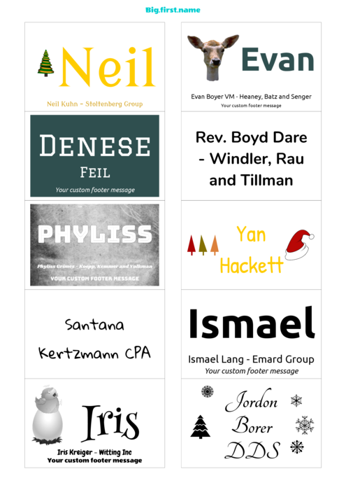 nametag name badge template for Very C32010, C32011, C32012, C32014, C32020, C32040, C9362 Compatible Template